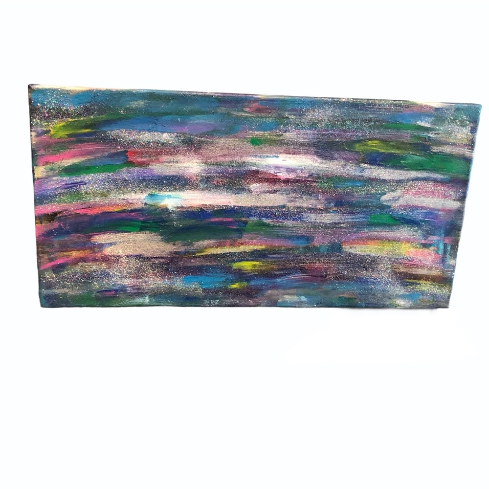 HANDCRAFTED COLORFUL/GLITTER ABSTRACT ART - Picture 15 of 16